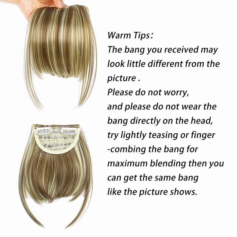 LEEONS Clip on Bangs Black Fringe Hair Extensions 6" Short Straight Clips in Hair Bang False Flat Hairpiece Two Side(1B#) - Image 4